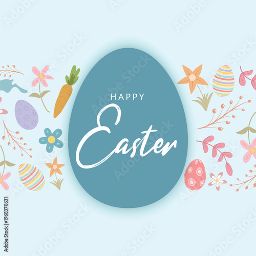 Happy easter day vector background 08