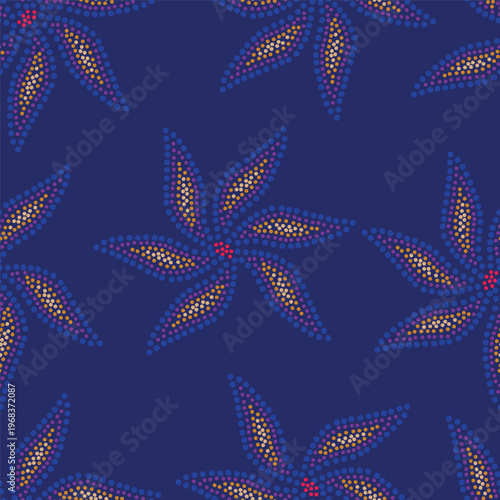 Cute seamless pattern with decorative flowers and leaves can be used for wallpapers, surface textures, textile,linen, kids cloth, pattern fills, page backgrounds and more designs