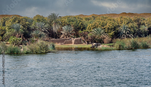 house on the bank of the Nile, Egypt