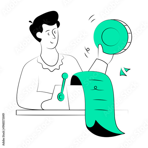 A hand drawn illustration of expense tracking

