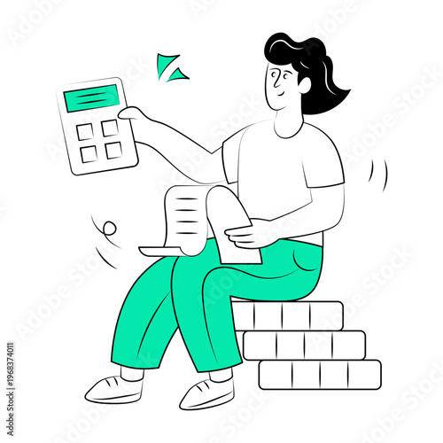 A hand drawn illustration showing financial forecast

