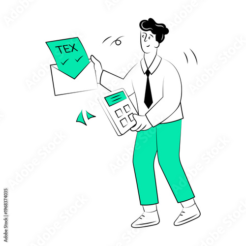 A drawing style illustration of tax planning

