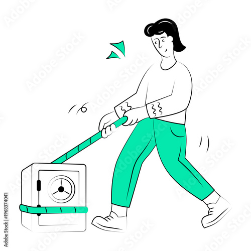 A doodle style illustration of expense control

