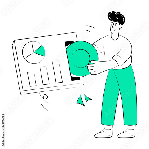 Hand drawn style illustration depicting expense tracking


