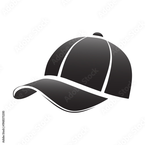 Minimalist Black and White Cap Graphic.
