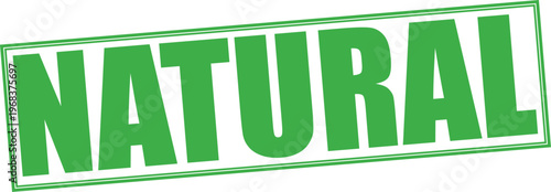 Bright green natural lettering design with bold uppercase font for eco friendly branding and organic themes