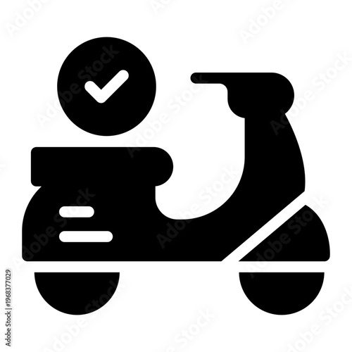 scooter glyph icon