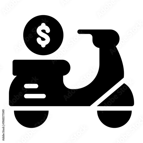 scooter glyph icon