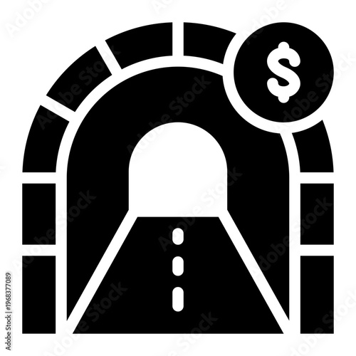 tunnel glyph icon