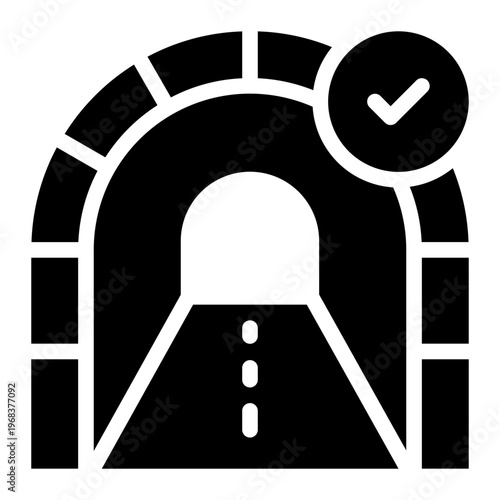 tunnel glyph icon