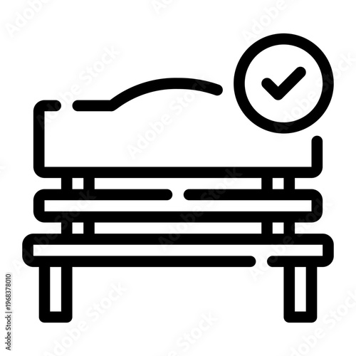 bench line icon