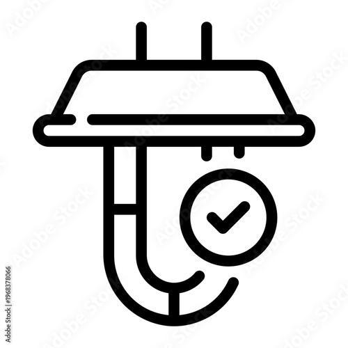 ceiling light line icon