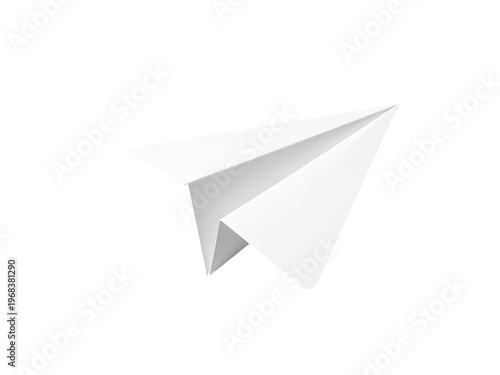 Wallpaper Mural A simple white paper airplane in flight Torontodigital.ca