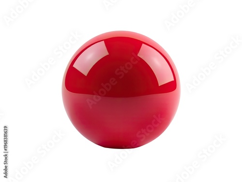 A single red ball placed on a clean white surface Free Download A single red ball placed on a clean white surface - GFXLoad