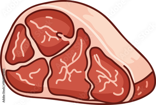 Fresh Raw Meat Cut Ready for Cooking and Culinary Preparation.