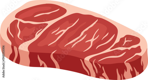 Raw Beef Steak Fresh Meat Cut for Grilling.