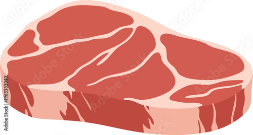 Raw Beef Steak with Marbling Fat.