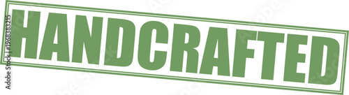 Green handcrafted three dimensional text banner with bold letters isolated on transparent background for design projects