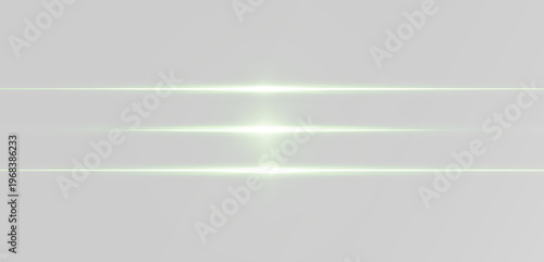 фотографія triple green laser beams with bright lens flare focal points PNG