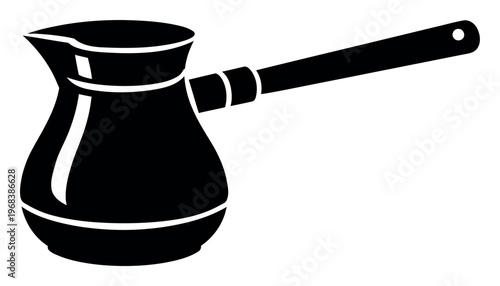 Cezve or ibrik for brewing rich, strong Turkish coffee, symbolizing tradition, culture, and coffee rituals