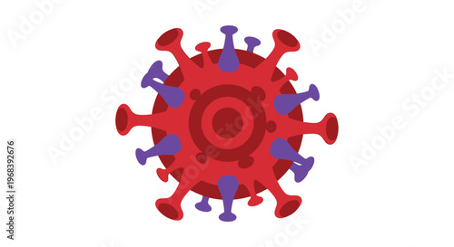 Coronavirus Covid 19 Virus Particle Illustration. Vector Icon. EPS Editable