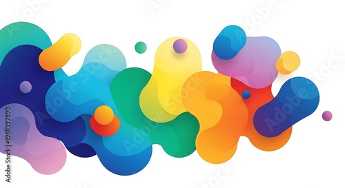 Rounded abstract colorful shapes vector background for modern design projects