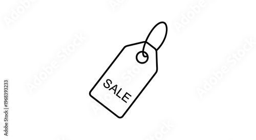 Sale tag with string attached.