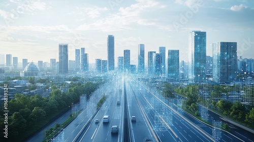 Digital twin city visualization with IoT data points