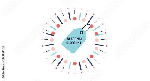 Seasonal Discount Promo Label Icon.