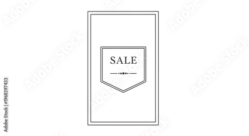 Sale sign label icon graphic.