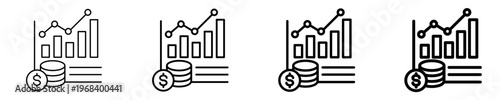 Market Capitalization  Icon Set Different Style Collection