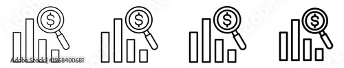 Financial Insights  Icon Set Different Style Collection