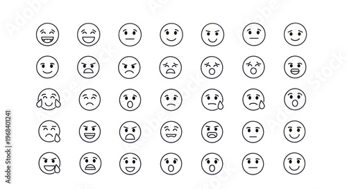 Collection of various emoticon faces 1.