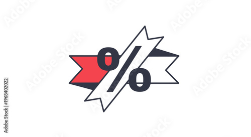 Sale discount percent off label icon.
