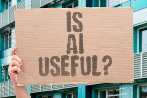 Quadro su tela "Is AI Useful?" Is artificial intelligence actually useful in everyday life for ordinary people? AI