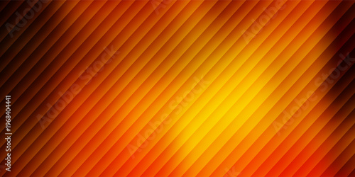 A close-up view of ribbed glass illuminated by a warm glowing light that transitions from deep orange to bright yellow creating a textured abstract background