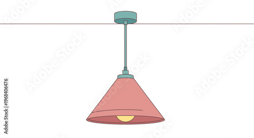 Pink pendant light lamp shade.