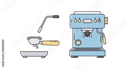 Espresso Machine Coffee Brewer Device.