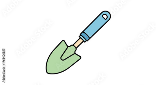 Trowel gardening tool for planting flowers.