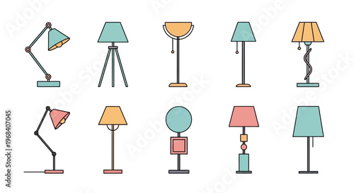 Collection of various desk lamps.