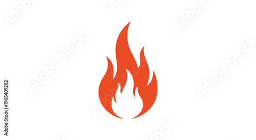 Flame burning with orange and yellow.