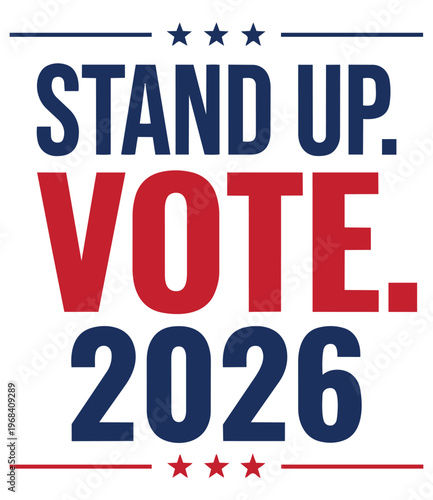 Midterm Elections 2026 Bold Typography Vector Design