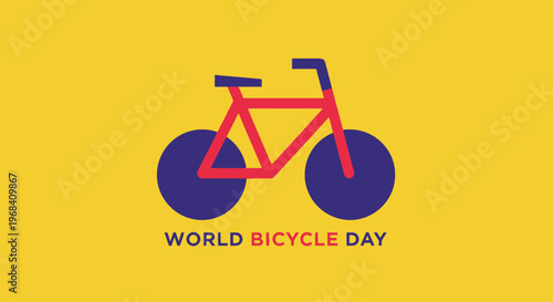 World Bicycle Day Bike Symbol.
