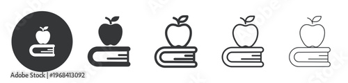 Knowledge thin line and solid icon. Multi series icon. Web minimal icon