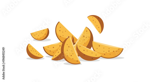 Crisp Potato Wedges Illustrated Food Composition