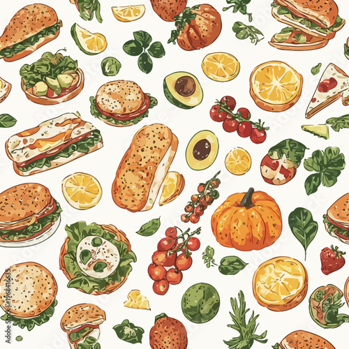 Food Pattern Design Very Cool