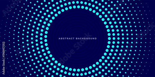 sphere particle dots and line striped in gradient blue on navyblue background can be use for advertisement brochure website template  technology package design food and beverage label vector eps.