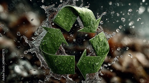 Harmony with nature: a tribute to world earth day. Poster illustration. Radiant earth care: a green symbol against lush backdrop. Movie artwork. Drama poster.