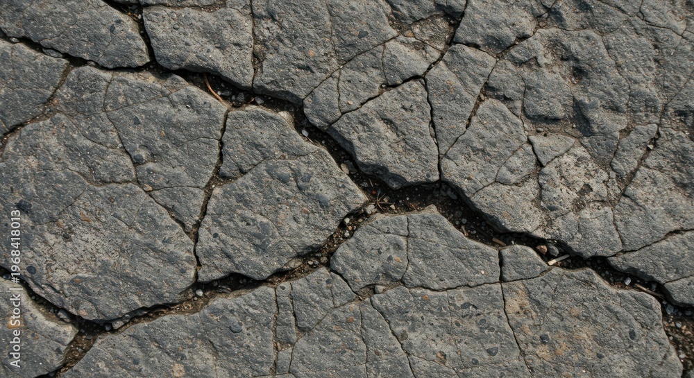 Obraz premium A macro shot of a curled, cracked, and dry earth surface with deep fissures