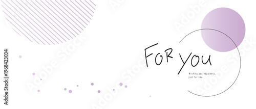 For you handwritten lettering on minimalist abstract pastel background